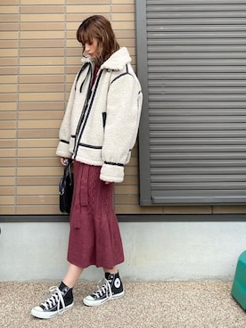 「ミーア」｜「アイテム（ジャケット/アウター）」を使った、miho🅰ニコさん（レディース・165cm）の秋コーディネート