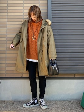 miho🅰ニコさん（レディース・165cm）の冬コーディネート