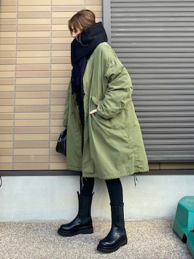 「Libra Cue（リブラ キュー）のアイテム」を使った、miho🅰ニコさん（レディース・165cm）の冬コーディネート
