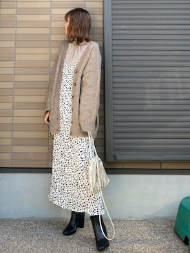 miho🅰ニコさん（レディース・165cm）の冬コーディネート