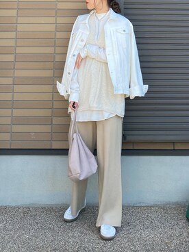 「Rewde（ルゥデ）のアイテム（その他アウター）」を使った、miho🅰ニコさん（レディース・165cm）の春コーディネート