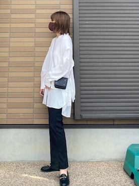 「RETRO GIRL（レトロガール）のセミフレアパンツ（その他パンツ）」を使った、miho🅰ニコさん（レディース・165cm）の春コーディネート