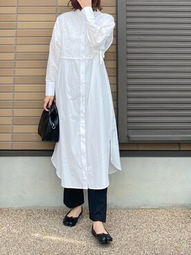 「RETRO GIRL（レトロガール）のセミフレアパンツ（その他パンツ）」を使った、miho🅰ニコさん（レディース・165cm）の春コーディネート