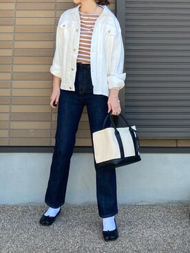 「Rewde（ルゥデ）のアイテム（その他アウター）」を使った、miho🅰ニコさん（レディース・165cm）の春コーディネート