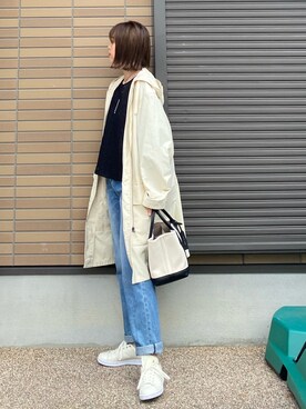 「UNIQLO U」｜miho🅰ニコさん（レディース・165cm）の春コーディネート