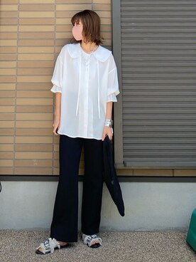 「UNIQLO U」｜miho🅰ニコさん（レディース・165cm）の春コーディネート