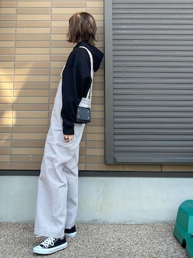「reca（レカ）のアイテム（オールインワン・サロペット）」を使った、miho🅰ニコさん（レディース・165cm）の春コーディネート