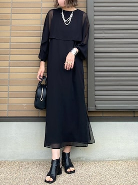 「TODAYFUL（トゥデイフル）のアソートチェーンネックレス（ネックレス）」を使った、miho🅰ニコさん（レディース・165cm）の夏コーディネート