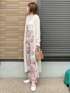 「TODAYFUL（トゥデイフル）のアソートチェーンネックレス（ネックレス）」を使った、miho🅰ニコさん（レディース・165cm）の夏コーディネート