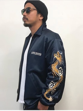 「COOTIE」｜「アイテム（ナイロンジャケット）」を使った、shintarominoさん（メンズ・164cm）の冬コーディネート