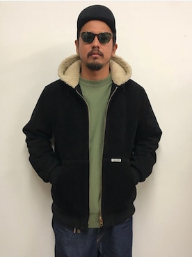「COOTIE」｜「アイテム（その他アウター）」を使った、shintarominoさん（メンズ・164cm）の冬コーディネート