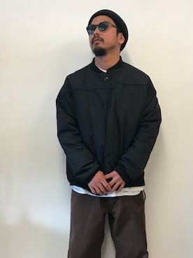 「COOTIE」｜「アイテム（ブルゾン）」を使った、shintarominoさん（メンズ・164cm）の冬コーディネート