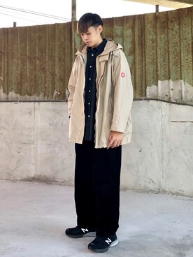 「SENSEOFPLACE」｜「アイテム（モッズコート）」を使った、julian90さん（メンズ・184cm）の冬コーディネート