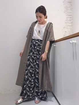 「アイテム（シャツワンピース）」を使った、chieminさん（レディース・162cm・20代）の夏コーディネート