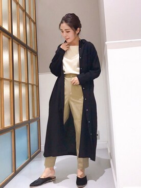 「アイテム（シャツワンピース）」を使った、chieminさん（レディース・162cm・20代）の秋コーディネート