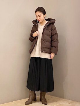 「ナカワタジャケット」｜chieminさん（レディース・162cm）の冬コーディネート