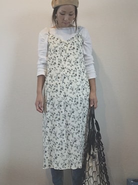 「BLUE BLUE（ブルーブルー）のアイテム（ワンピース/ドレス）」を使った、izuamuさん（レディース・162cm）の秋コーディネート