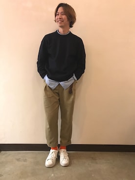 「アイテム（レッグウェア）」を使った、タケナガ リキさん（メンズ・171cm・20代）の冬コーディネート