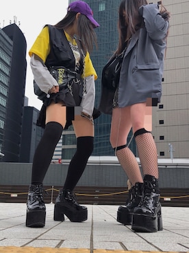 「LONELY/論理（ロンリー）のアイテム（帽子）」を使った、🐟 ໒꒱°さん（レディース・156cm）の冬コーディネート