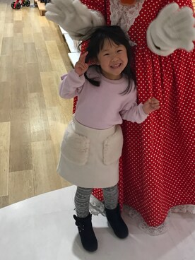 「アイテム（スカート）」を使った、satomiyuさん（キッズ・100cm）の冬コーディネート