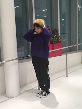 「JUNRED（ジュンレッド）のアイテム（その他）」を使った、risaさん（レディース・155cm）の秋コーディネート