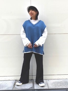 「JUNRED（ジュンレッド）のアイテム（アクセサリー）」を使った、risaさん（レディース・155cm）の春コーディネート