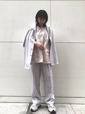 「SET UP」｜「アイテム（スラックス）」を使った、risaさん（レディース・155cm）の夏コーディネート