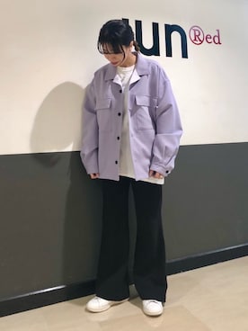 「JUNRED（ジュンレッド）のアイテム（ブルゾン）」を使った、risaさん（レディース・155cm）の冬コーディネート