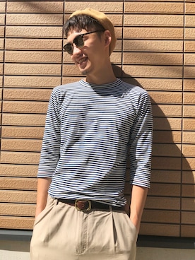 「アイテム（ハンチング/ベレー帽）」を使った、永森コウヤさん（メンズ・177cm・20代）の秋コーディネート