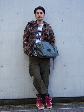 「コンバットパンツ」｜yuya kudoさん（メンズ・182cm）の冬コーディネート