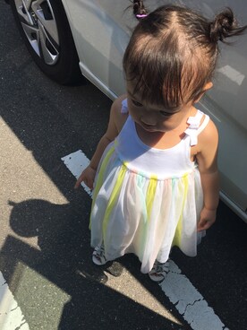 Rinnaさんの「Pastel stripe tulle dress」を使ったコーディネート