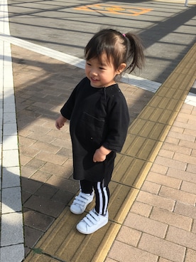 「2歳3ヶ月」｜「アイテム（レッグウェア）」を使った、Rinnaさん（キッズ・80cm）の秋コーディネート