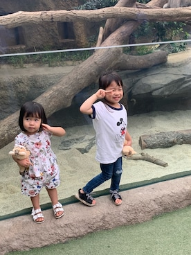 「BdeR（ビーデアール）のアイテム」を使った、Rinnaさん（キッズ・100cm）の秋コーディネート