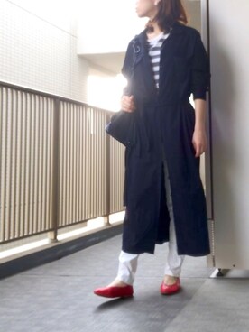 「赤い靴」｜「アイテム（アクセサリー）」を使った、すぎこさん（レディース・157cm）の春コーディネート