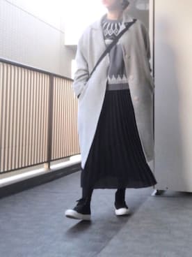 「コクーンコート」｜「アイテム（その他アウター）」を使った、すぎこさん（レディース・157cm）の冬コーディネート