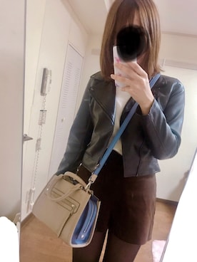 「RESEXXY（リゼクシー）のアイテム（ライダースジャケット）」を使った、akiさん（レディース・165cm）の秋コーディネート