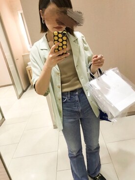 「MOUSSY（マウジー）のアイテム（イヤリング）」を使った、HIさん（レディース・162cm）の春コーディネート