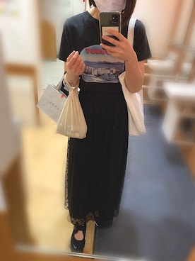 「SHEL’TTER（シェルター）のアイテム」を使った、HIさん（レディース・162cm）の夏コーディネート