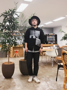 「FACETASM（ファセッタズム）のアイテム（その他アウター）」を使った、zooさん（メンズ・172cm）の春コーディネート