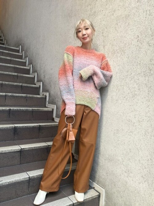 ヴィーガンレザーワイドストレートパンツ【MAISON SPECIAL/メゾン