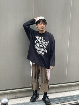 「MAISON SPECIAL（メゾンスペシャル）のアイテム（オールインワン・サロペット）」を使った、MAISON SPECIALさん（メンズ・178cm）の秋コーディネート