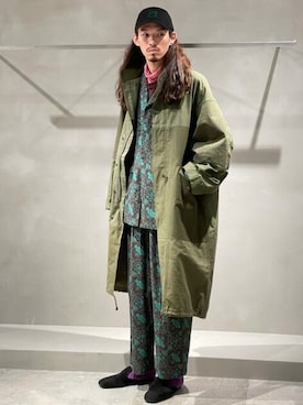 「MAISON SPECIAL（メゾンスペシャル）のアイテム（モッズコート）」を使った、MAISON SPECIALさん（メンズ・178cm）の秋コーディネート