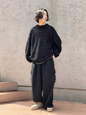 「MAISON SPECIAL（メゾンスペシャル）のアイテム（モカシン/デッキシューズ）」を使った、MAISON SPECIALさん（メンズ・178cm）の秋コーディネート