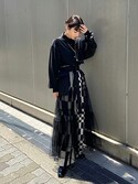 Tulle Tiered Belt Skirt/チュールティアードベルトスカート【MAISON
