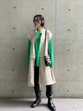 「MAISON SPECIAL（メゾンスペシャル）のアイテム（モッズコート）」を使った、MAISON SPECIALさん（レディース・173cm）の秋コーディネート
