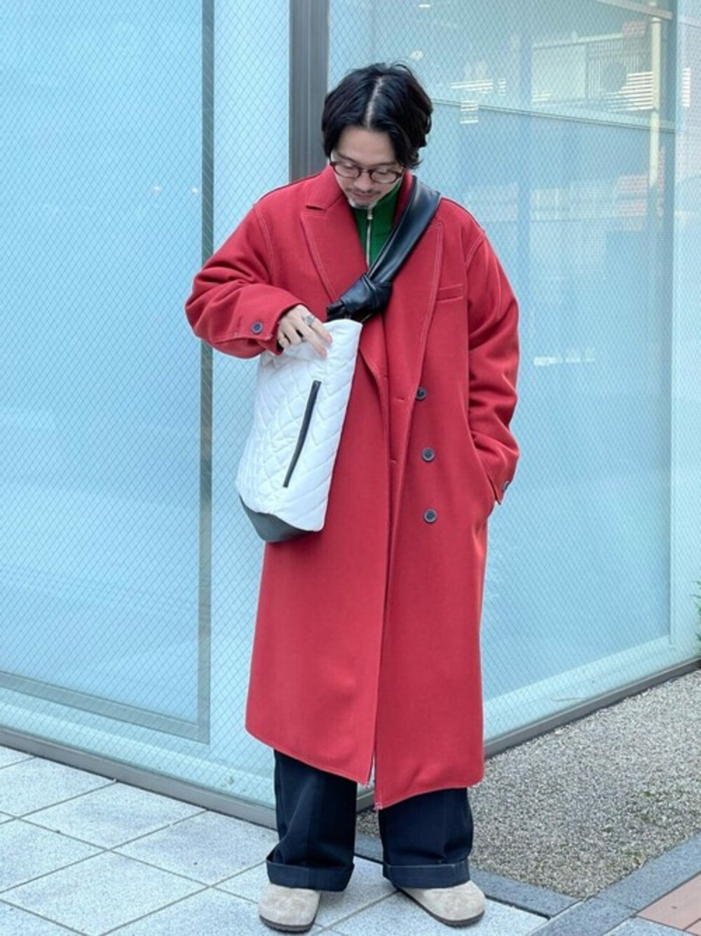 ユニセックスアイテム》SUPER120Sカシミヤ混プライムオーバーカット