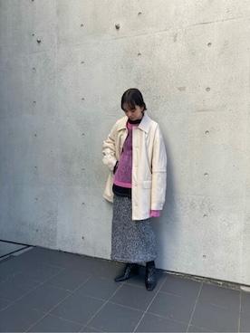 「シアーニット」｜「アイテム（ブルゾン）」を使った、MAISON SPECIALさん（レディース・160cm）の冬コーディネート