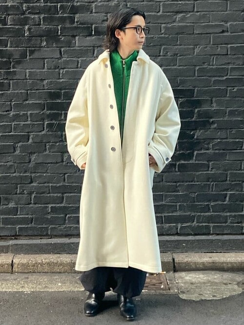 メゾンスペシャル SUPER120Sカシミヤ混プライムオーバーステンカラー