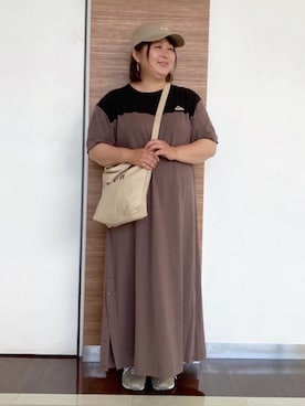 「KELTY（ケルティ）のアイテム（帽子）」を使った、kumiさん（レディース・152cm）の夏コーディネート