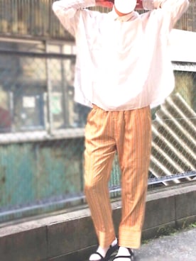 「TODAYFUL（トゥデイフル）のアイテム（パンツ）」を使った、TenMuさん（メンズ・177cm）の春コーディネート